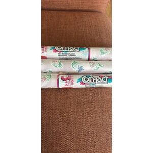 3 Rolls 1991 NEW Contact Paper Shelf Drawer Liner Vintage Pink Floral Print